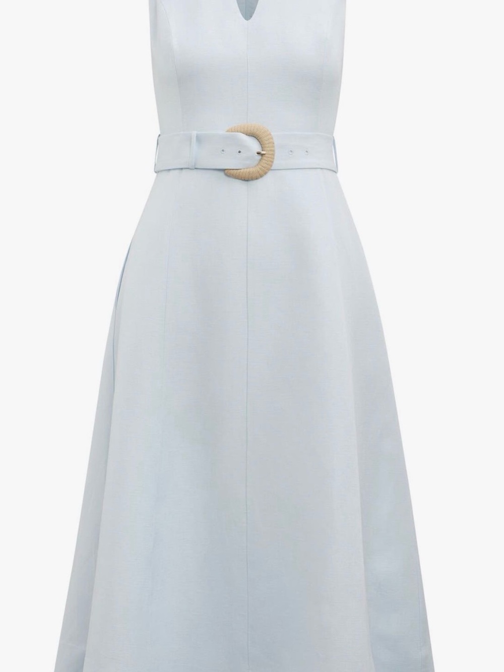 Ever New Pale Blue Sleeveless Maxi Dress with Statement Buckle